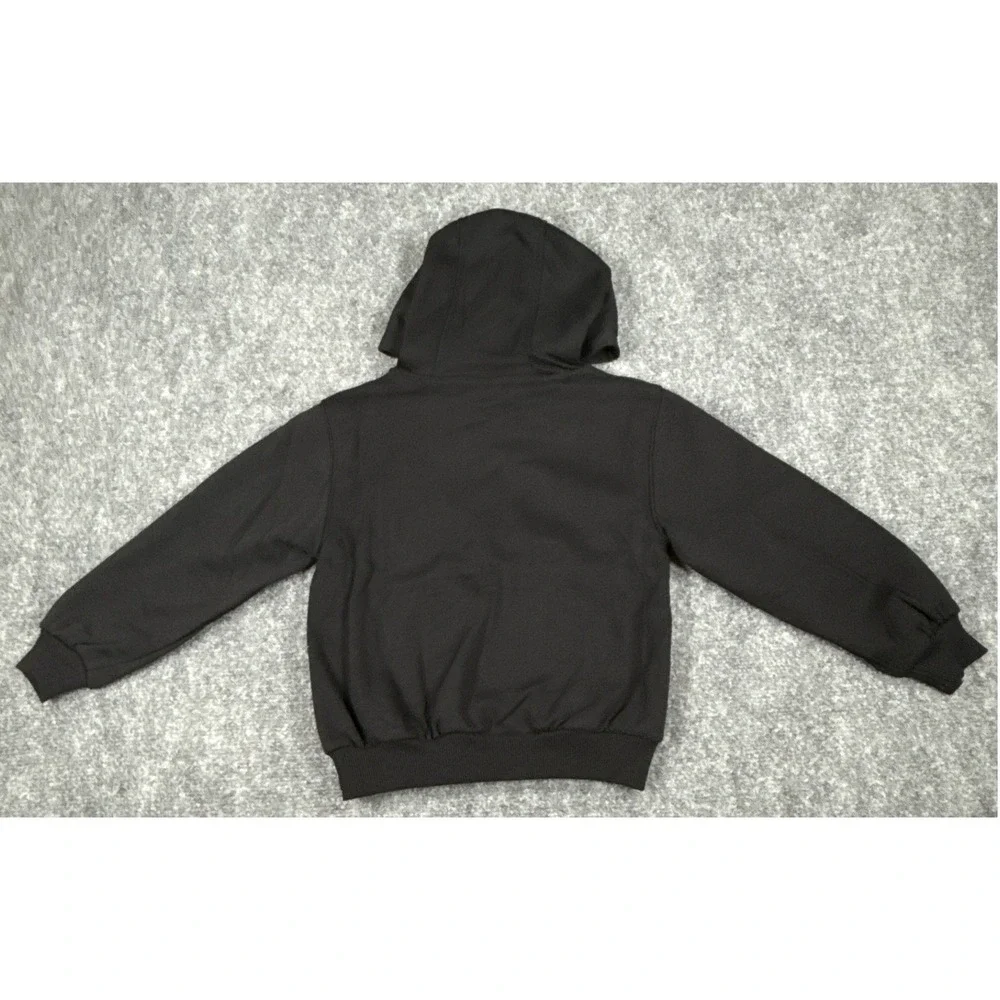 Nike Kids XS 3-4Yrs Sportswear Club Fleece Hoodie Black Metallic Gold Logo NWT